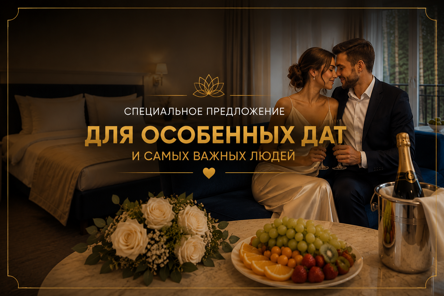 Акция для молодожёнов и пар, отмечающих годовщину свадьбы.